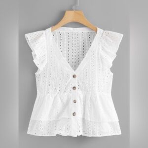 Miss Kelly  1999 | Tiered Eyelet Blouse